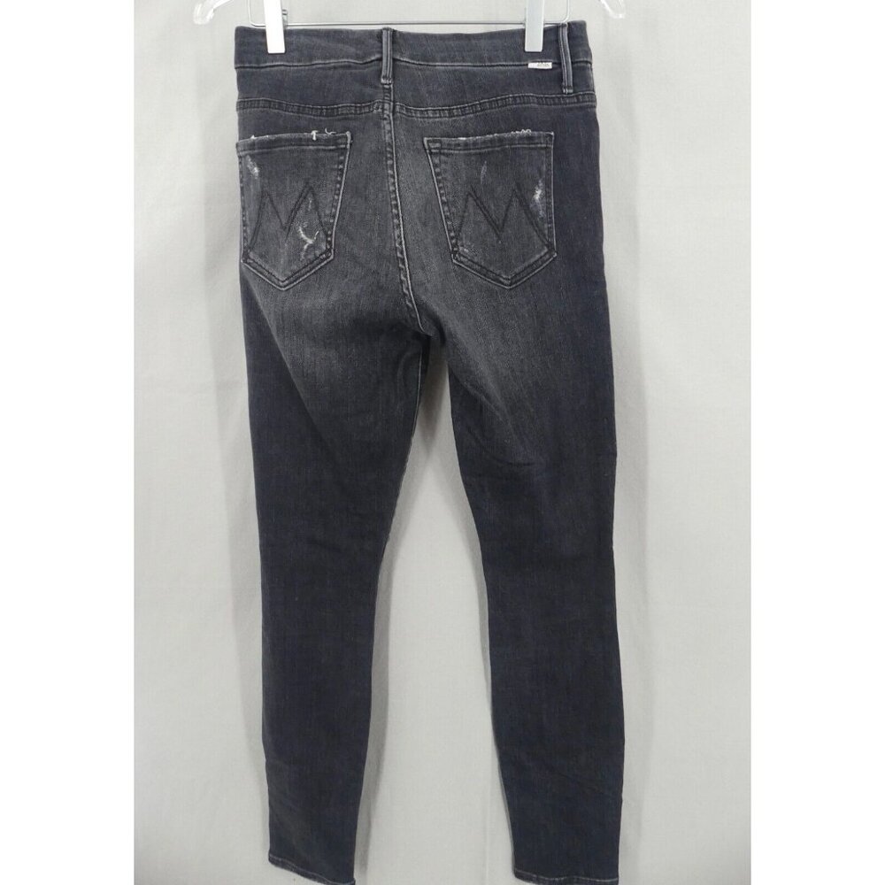 Mother 27 Jeans High Waisted Looker Ankle Leave The Lights On Black - Picture 3 of 9
